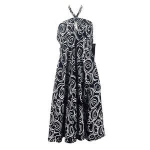 Signature By Robbie Bee Midi Dress Black and White Size 14